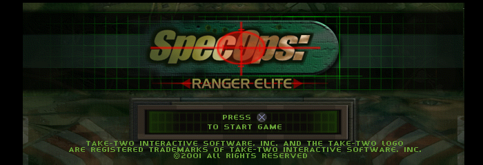 Spec Ops: Ranger Elite Title Screen